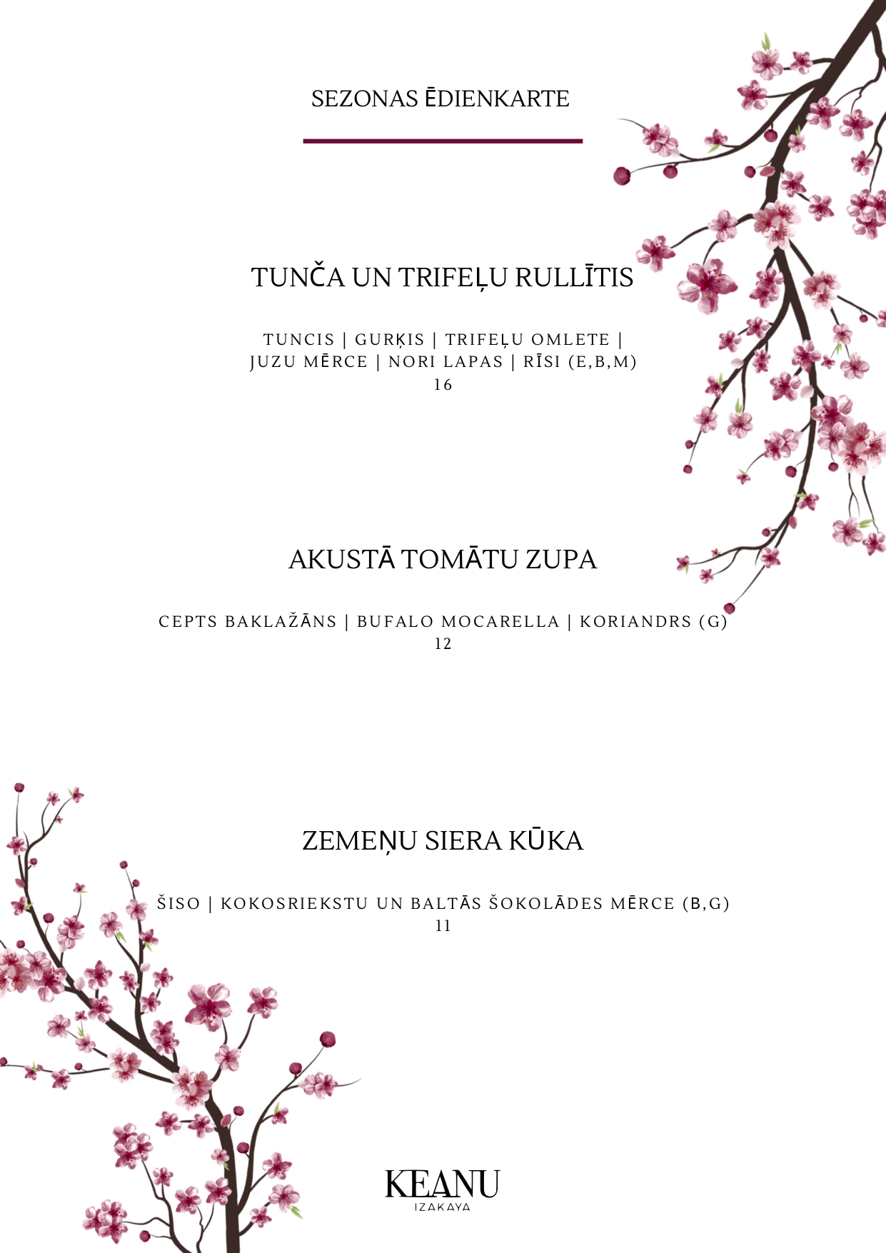 Special menu